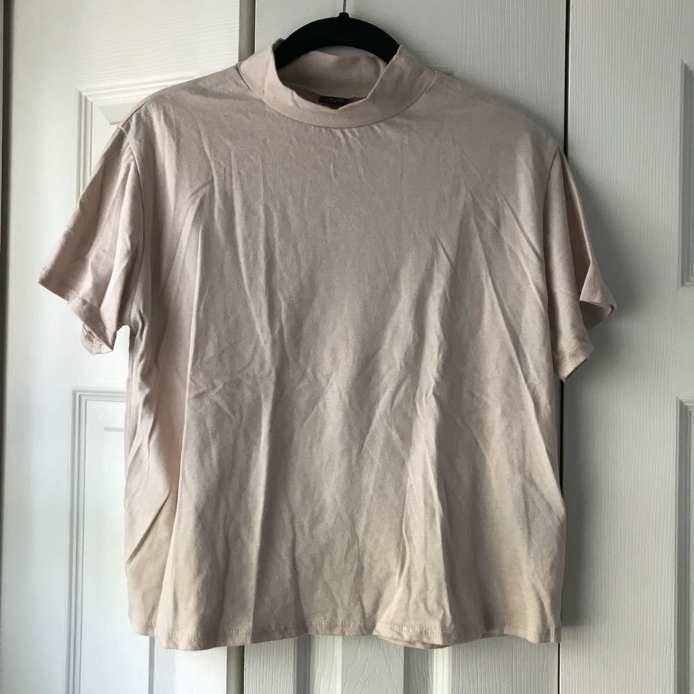 cream color t-shirt